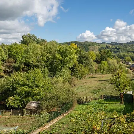 Hébergement de vacances Le Chardon Bleu, Jardin, Centre-ville, Saint-côme-d'olt Saint-Côme-dʼOlt